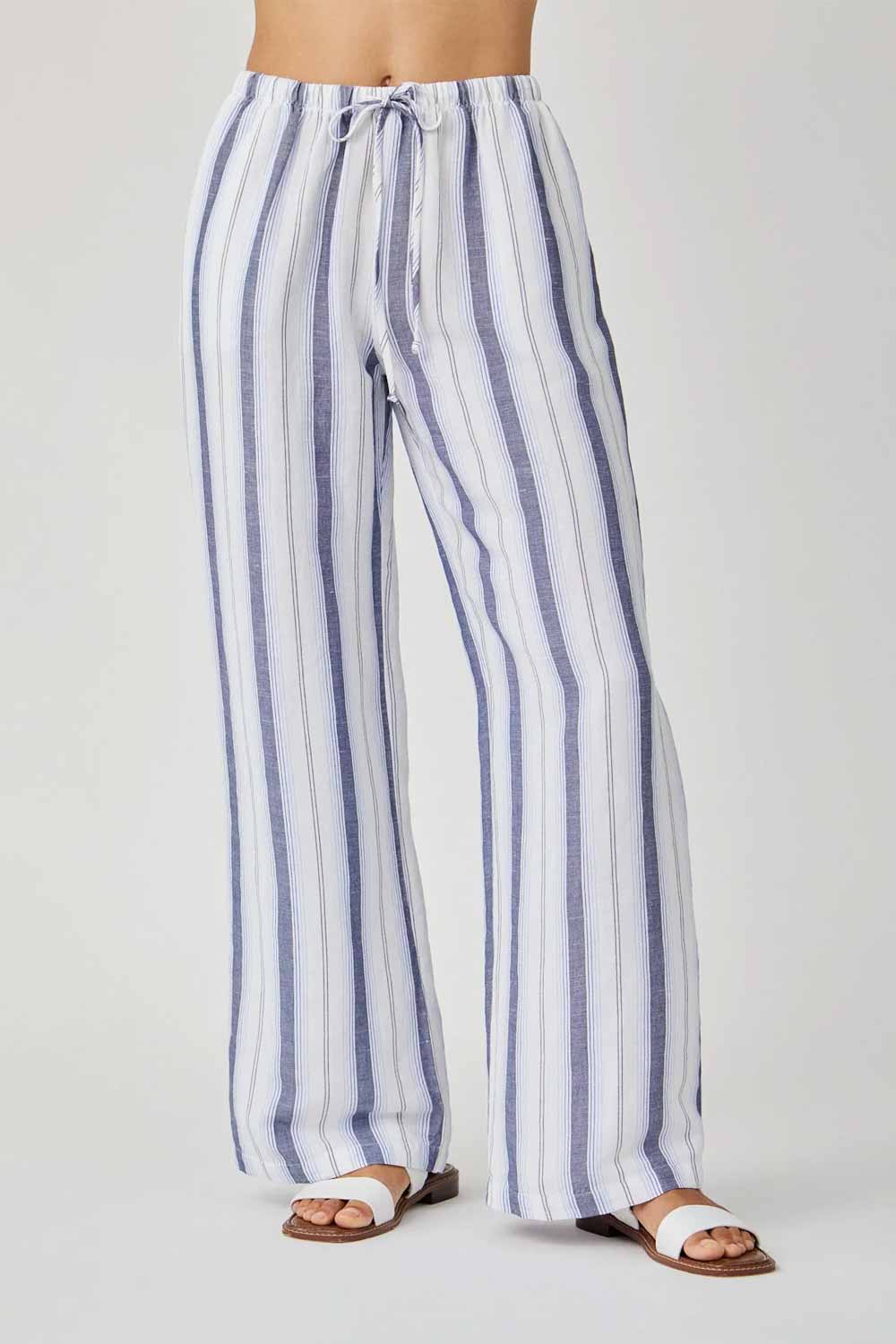 PANTALON EASY WIDE LEG COASTAL OMBRE STRIPE