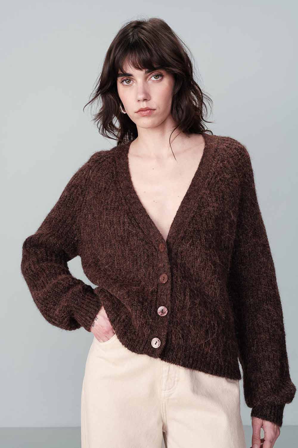 CARDIGAN NASTER CHOCOLAT